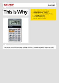 Per vedere il documento Sharp EL-W200E Manuale Utente