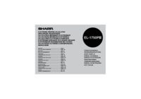 Per vedere il documento Sharp EL-1750PIIIGY Manuale Utente