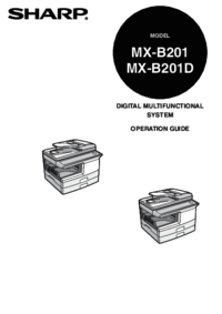 Per vedere il documento Sharp MX-B201D Specifiche