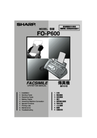 Per vedere il documento Sharp FO-150 Specifiche