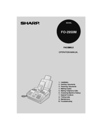 Per vedere il documento Sharp FO-150 Specifiche