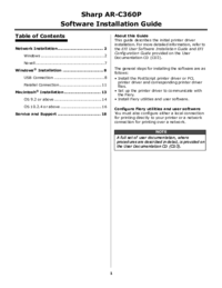 Per vedere il documento Sharp AR-C360P Guida di Installazione