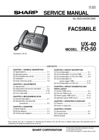 Per vedere il documento Sharp UX-40 Manuale di Servizio