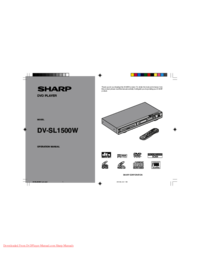 Per vedere il documento Sharp DV-SL1500W Specifiche