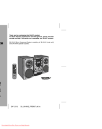 Per vedere il documento Sharp XL-UH4H Specifiche