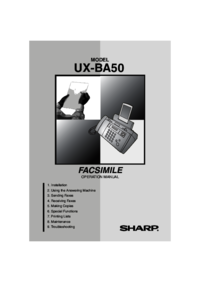 Per vedere il documento Sharp UX-BA50 Specifiche