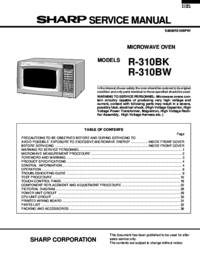 Per vedere il documento Sharp R-310BW Manuale di Servizio