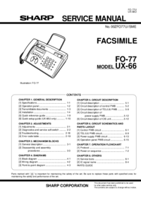 Per vedere il documento Sharp FO-70 Manuale di Servizio