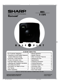 Per vedere il documento Sharp R-120DK Specifiche