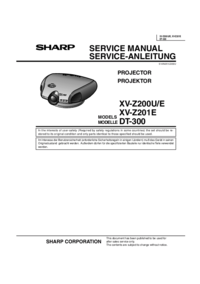 Per vedere il documento Sharp XV-Z200E Manuale di Servizio