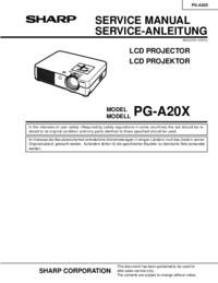 Per vedere il documento Sharp PG-A20X Manuale di Servizio