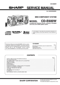 Per vedere il documento Sharp CD-E800W Manuale Utente