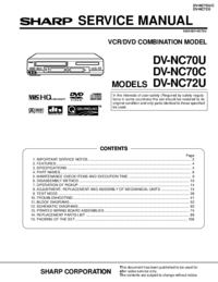 Per vedere il documento Sharp DV-NC70U Manuale di Servizio
