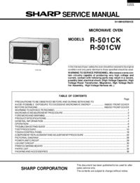 Per vedere il documento Sharp R-501CW Manuale di Servizio