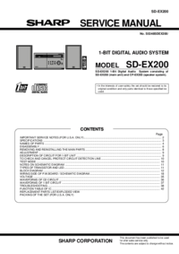 Per vedere il documento Sharp SD-EX200 Manuale di Servizio