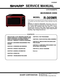 Per vedere il documento Sharp R-305MR Manuale di Servizio
