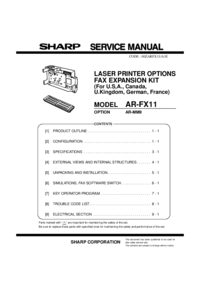 Per vedere il documento Sharp AR-FX11 Specifiche