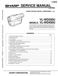 Per vedere il documento Sharp VL-WD250S Manuale di Servizio