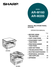 Per vedere il documento Sharp AR-C170M Specifiche