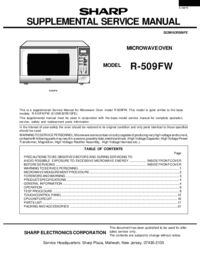 Per vedere il documento Sharp R-410F Manuale di Servizio