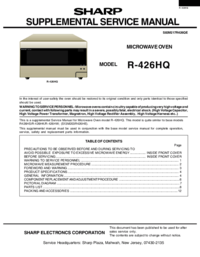 Per vedere il documento Sharp R-410F Manuale di Servizio