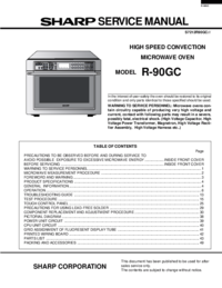 Per vedere il documento Sharp R-90GC Manuale di Servizio